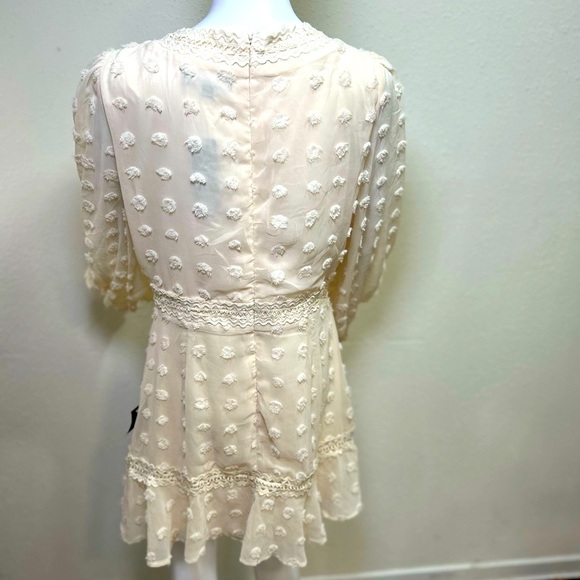 Lulu's Cream Textured Mini Dress - Picture 7 of 11